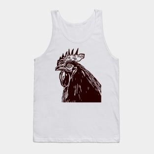 rooster line art design Tank Top